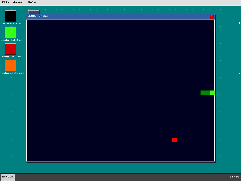 Snake game windowed